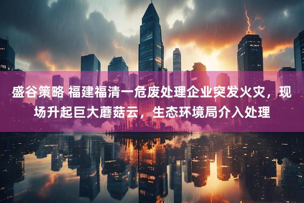 盛谷策略 福建福清一危废处理企业突发火灾，现场升起巨大蘑菇云，生态环境局介入处理